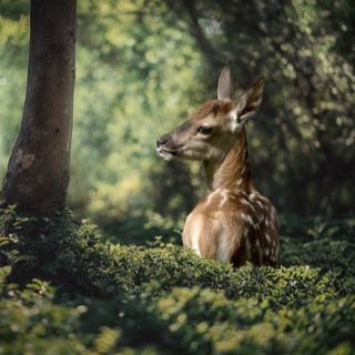 Лань красивая