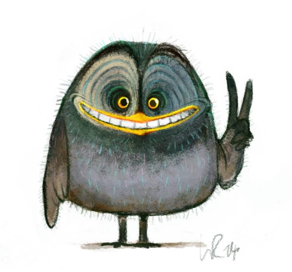 Жаворонок Сова чокнутая птичка