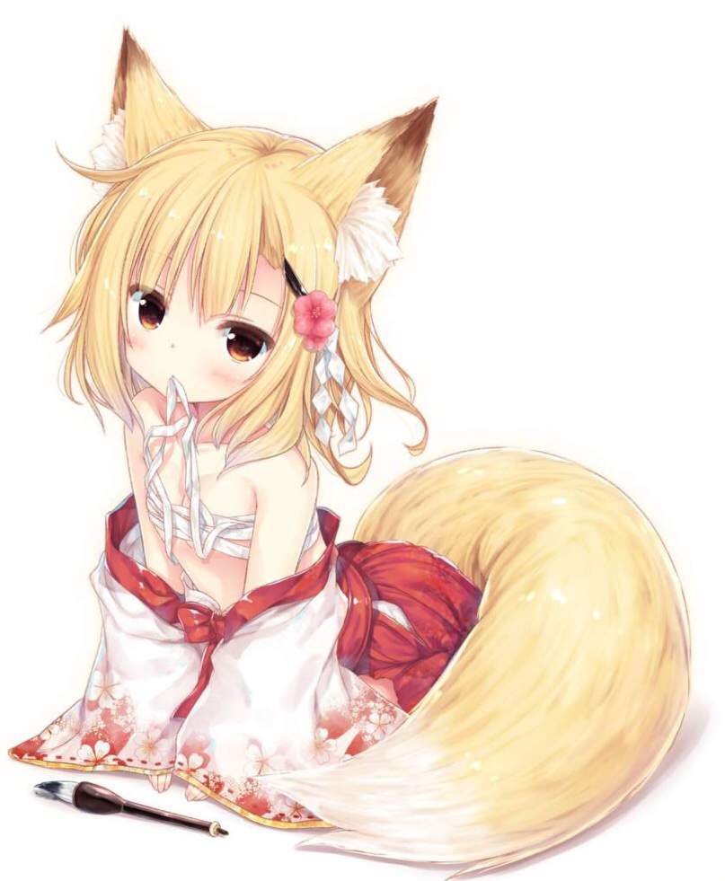 Аниме неко Лисичка