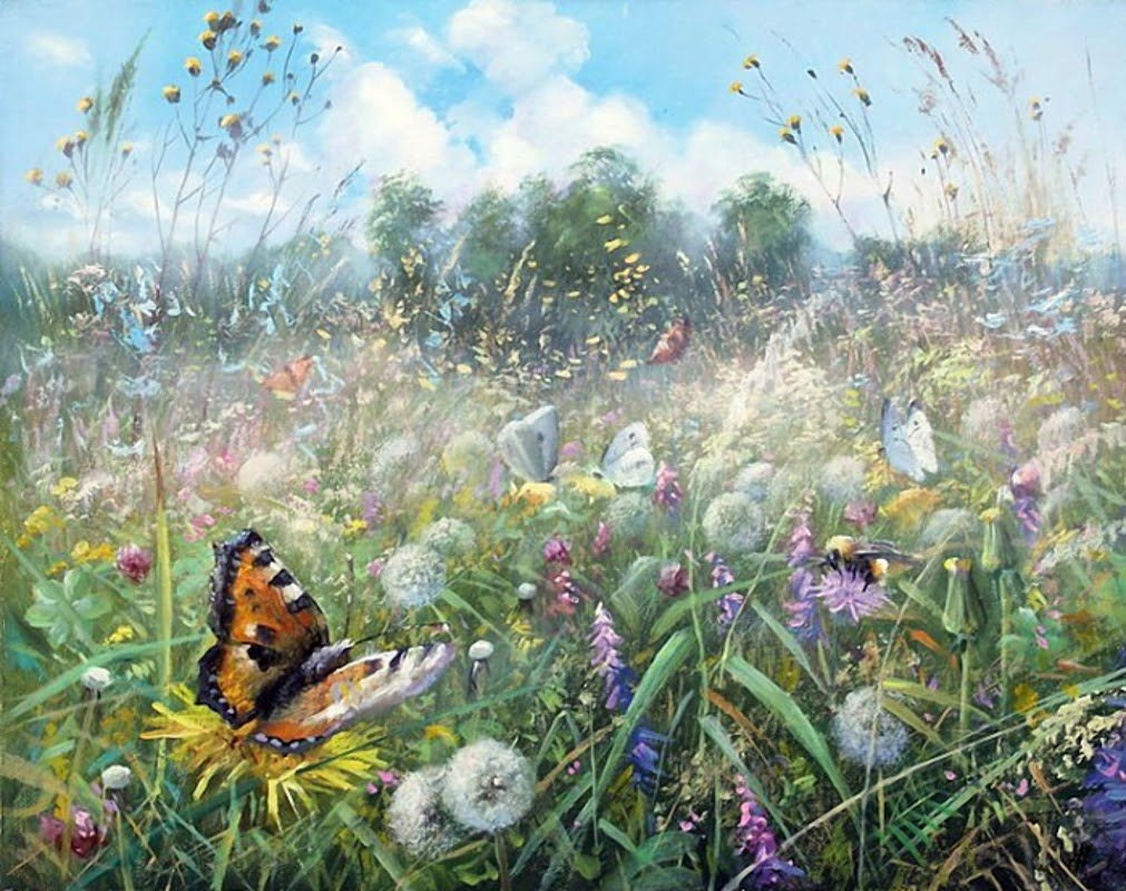 Луг с насекомыми