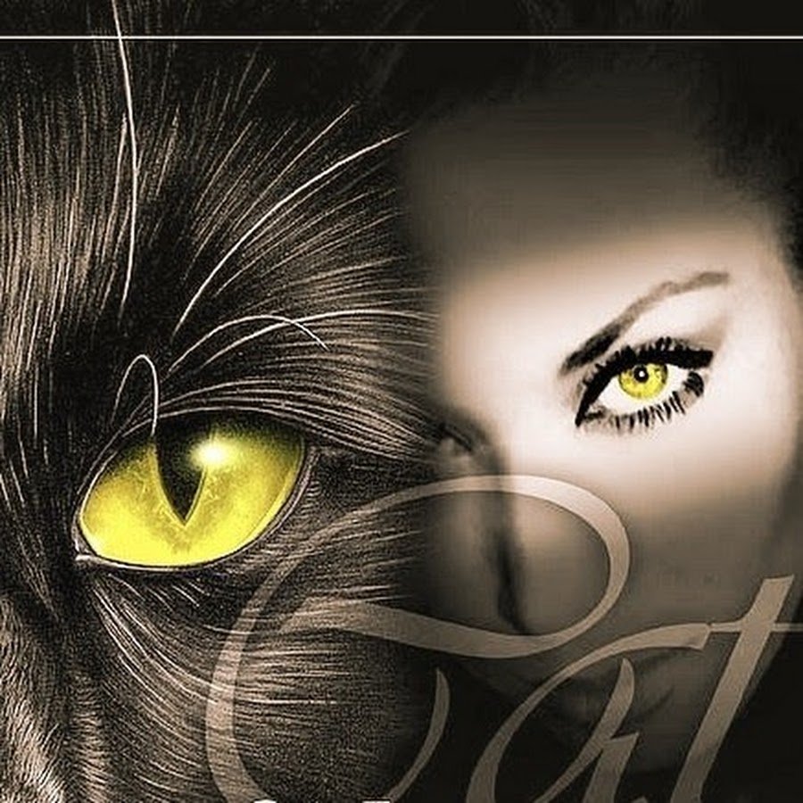 Черный фон на рабочий стол Минимализм синие кошачьи глаза