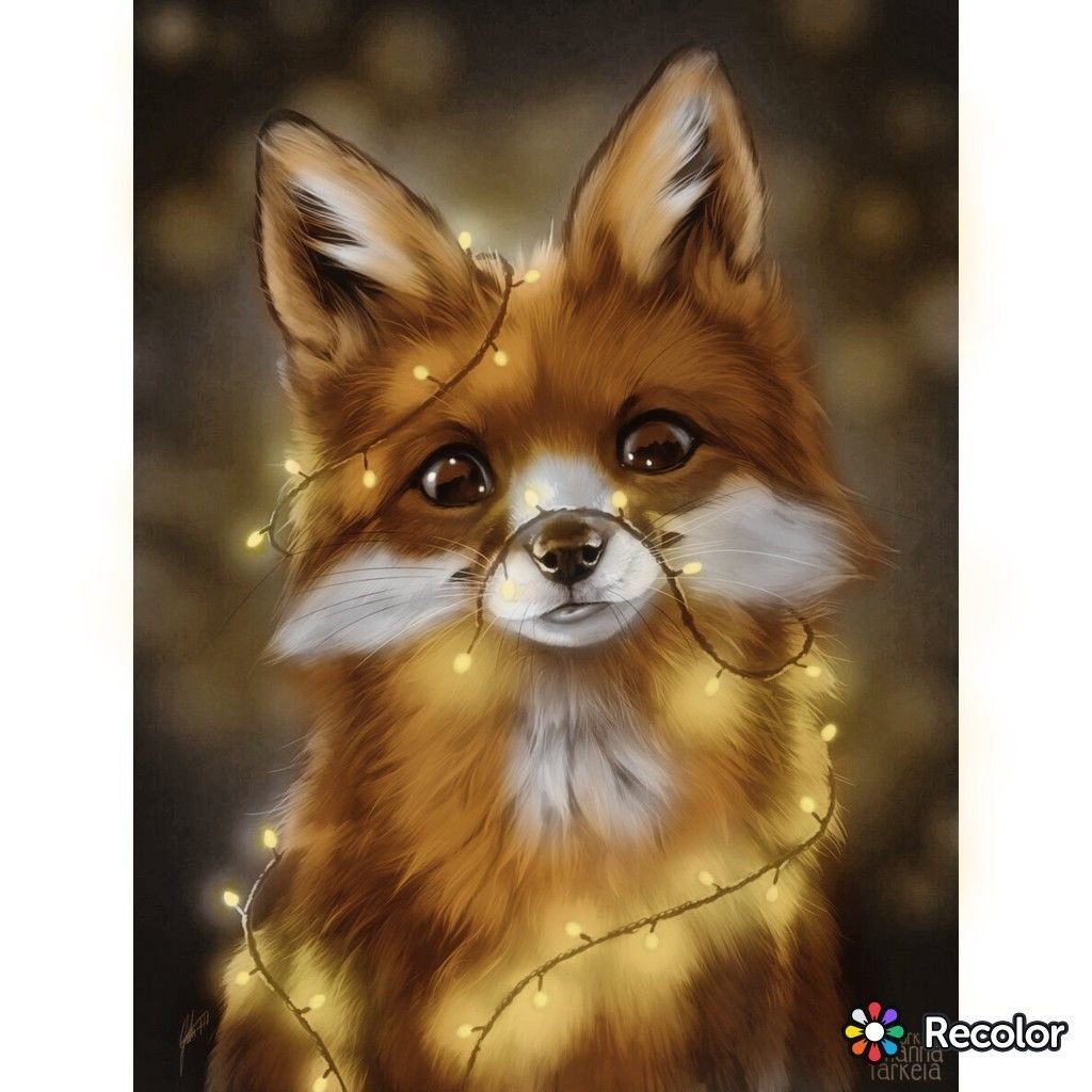 Милая лиса арт