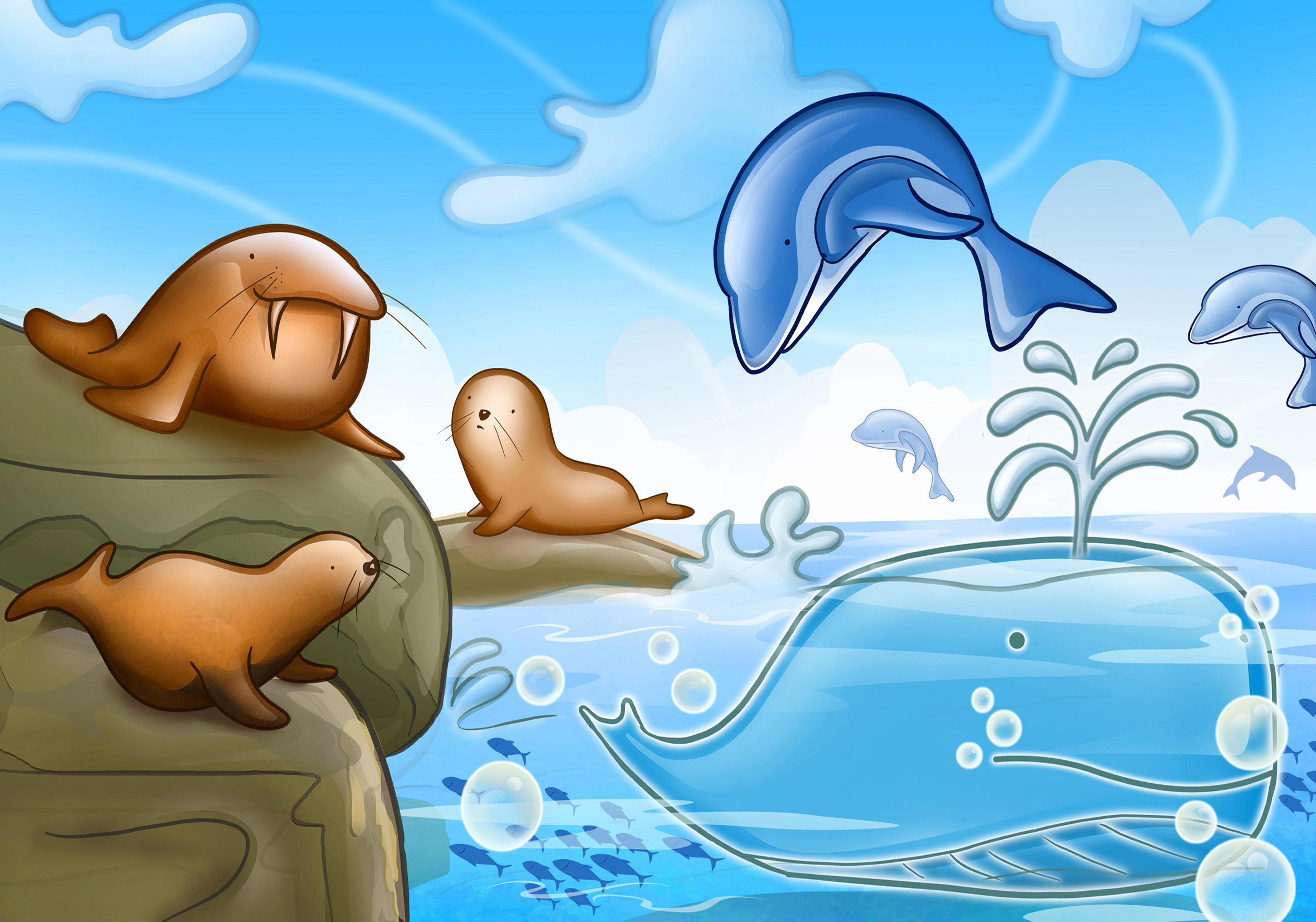 Вода и водные жители. Всемирный день защиты морских млекопитающих и Всемирный день китов. 19 Февраля Всемирный день защиты морских млекопитающих. Рисунки на тему море для детей. Водные животные для детей.