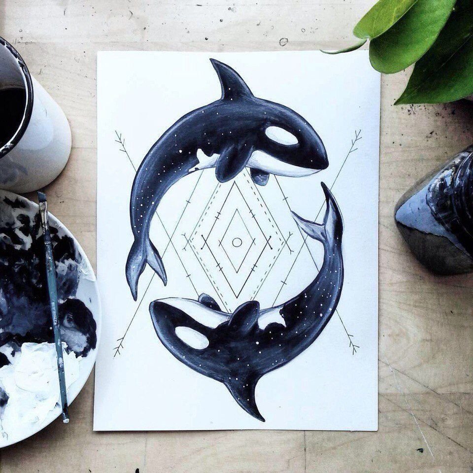 Стилизованный кит