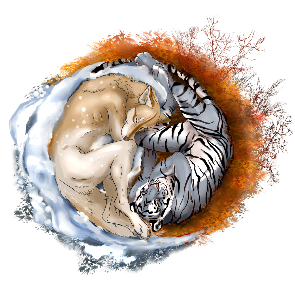 Инь Янь дракон и тигр