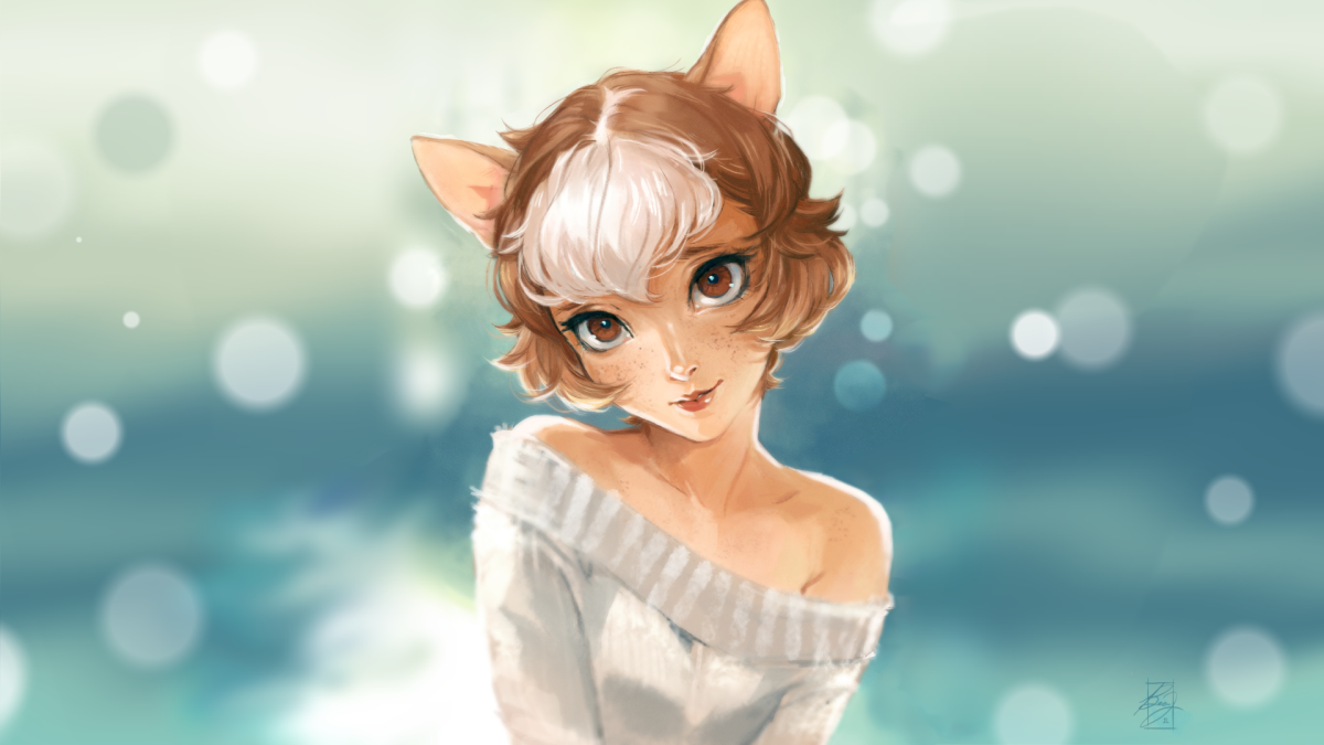 Аниме девушки кошки