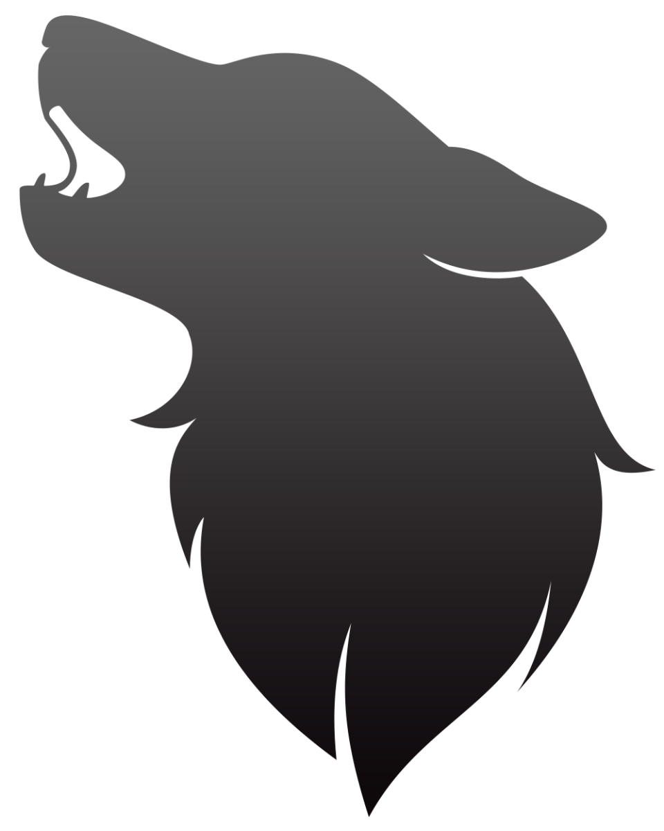 Силуэт головы волка