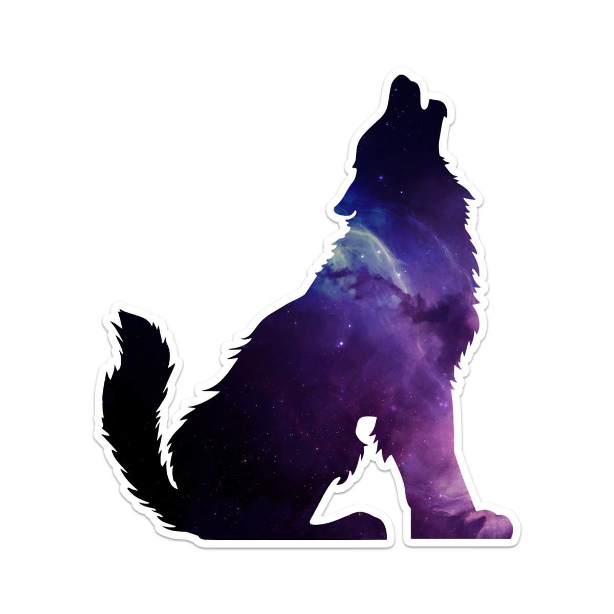 Красивый силуэт волка