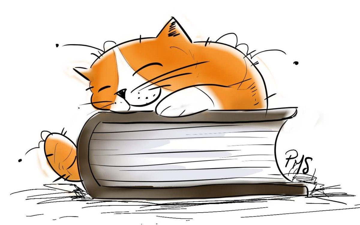 Котик с книжкой вектор