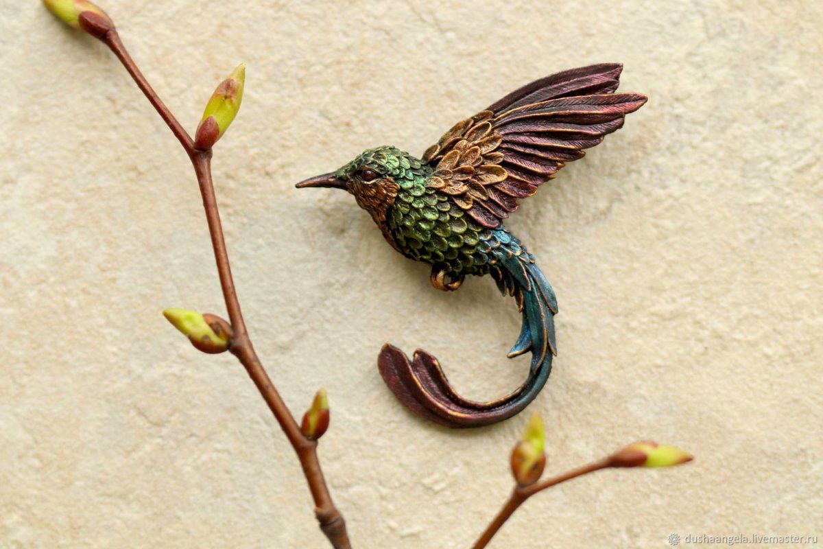 Юлия Горина брошь лебедь