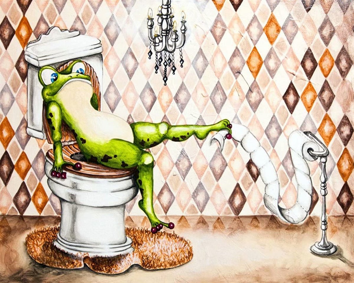 Лягушонок на унитазе