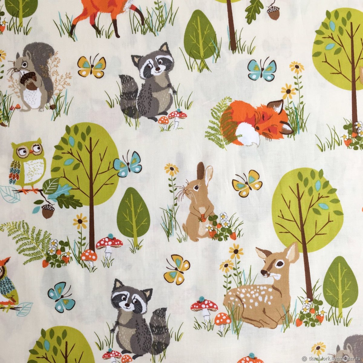Детская ткань с животными
