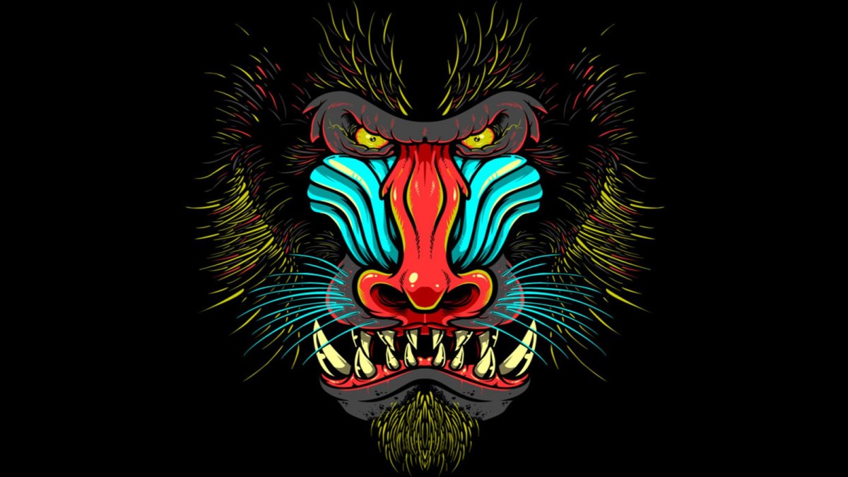 Обезьяна с детенышем на спине