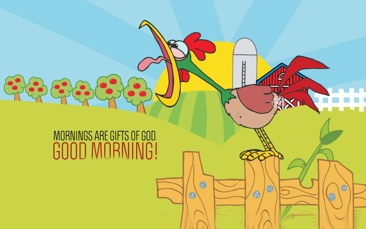 Петух на заборе зимой