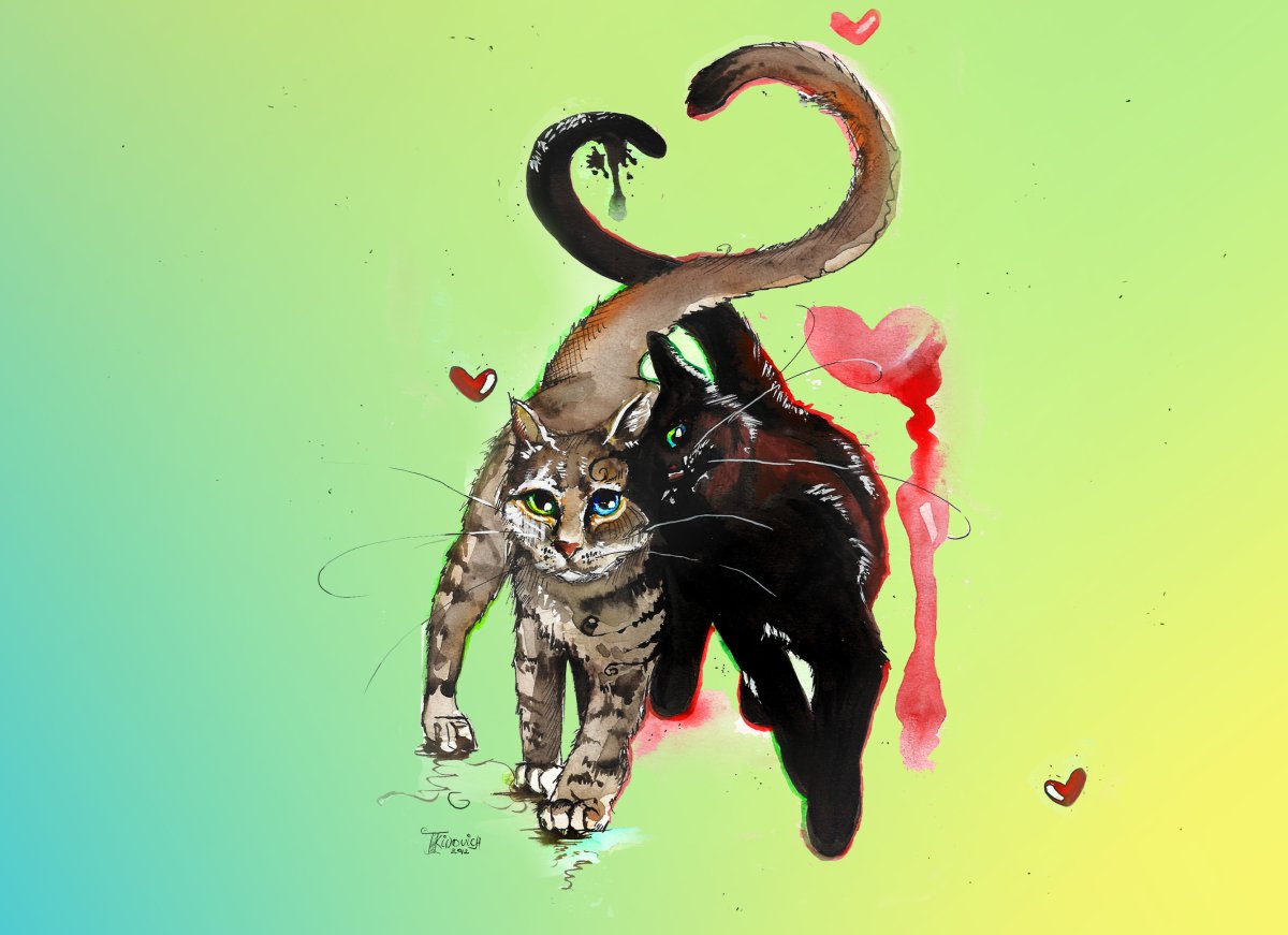 Рисунок кошки на рабочий стол