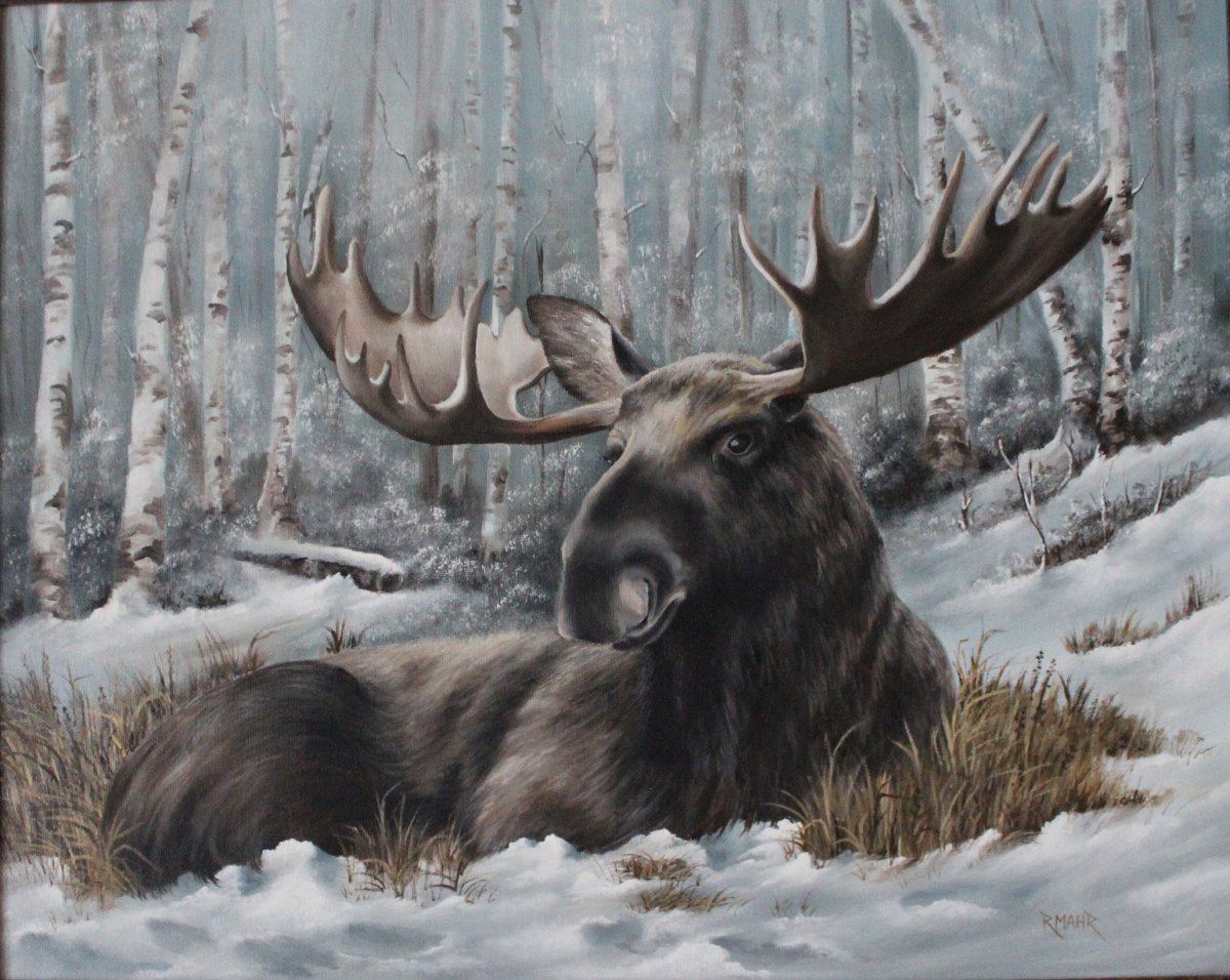 Лось картина Данчурова