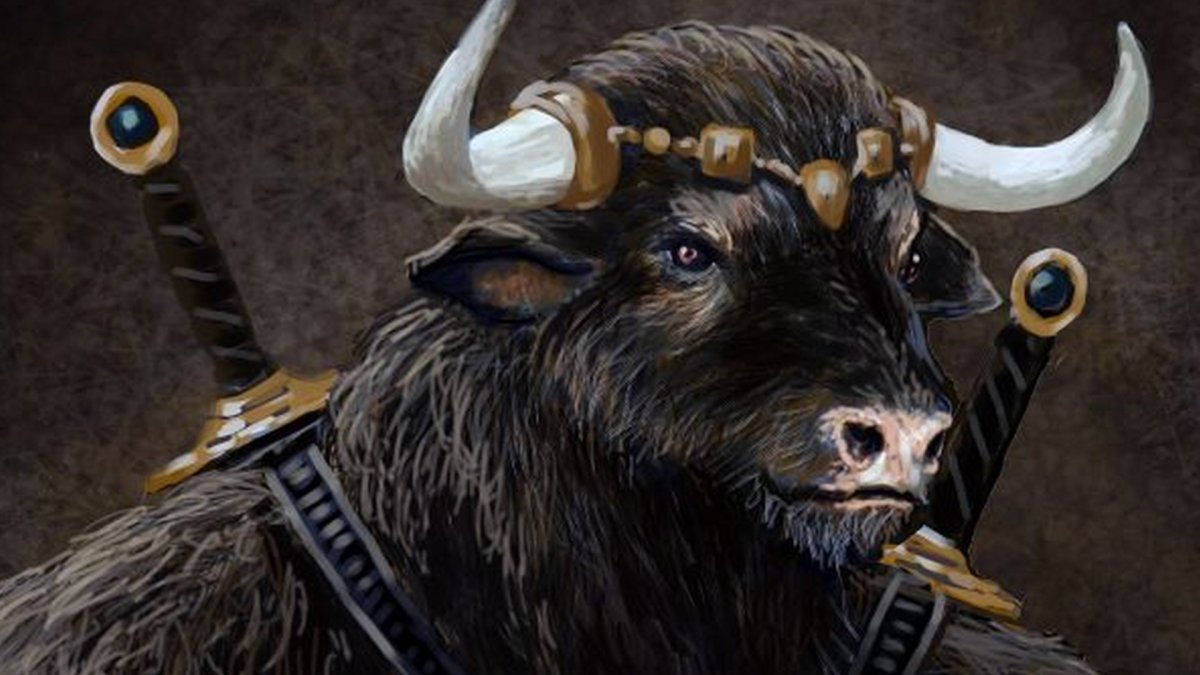 Телец на черном фоне