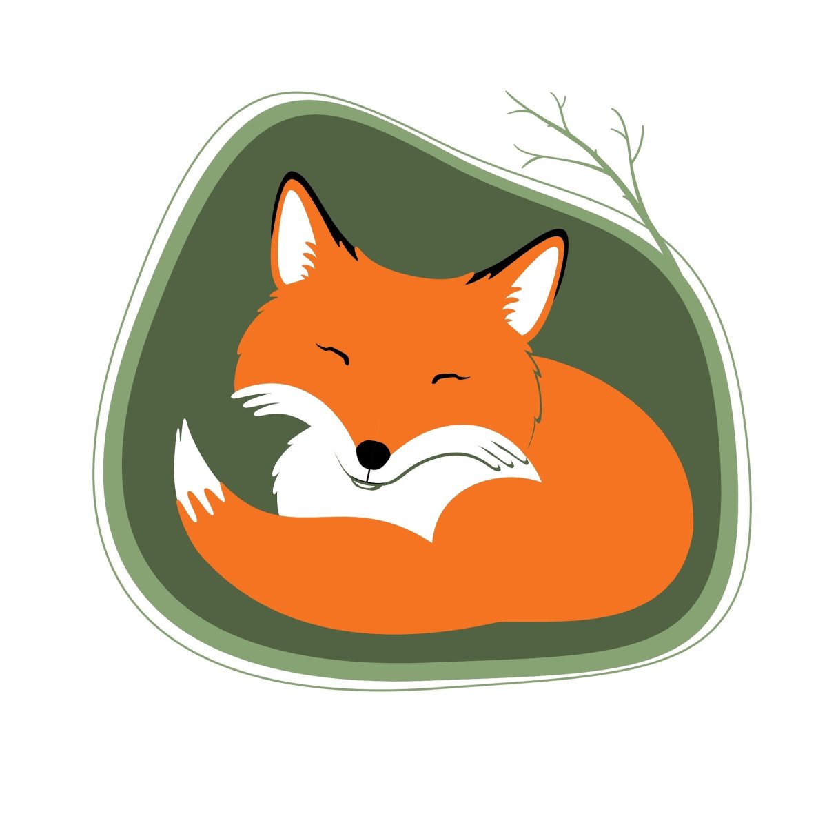 Лиса копает нору