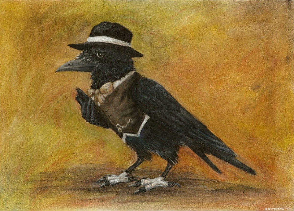 Ворон в стиле мультика