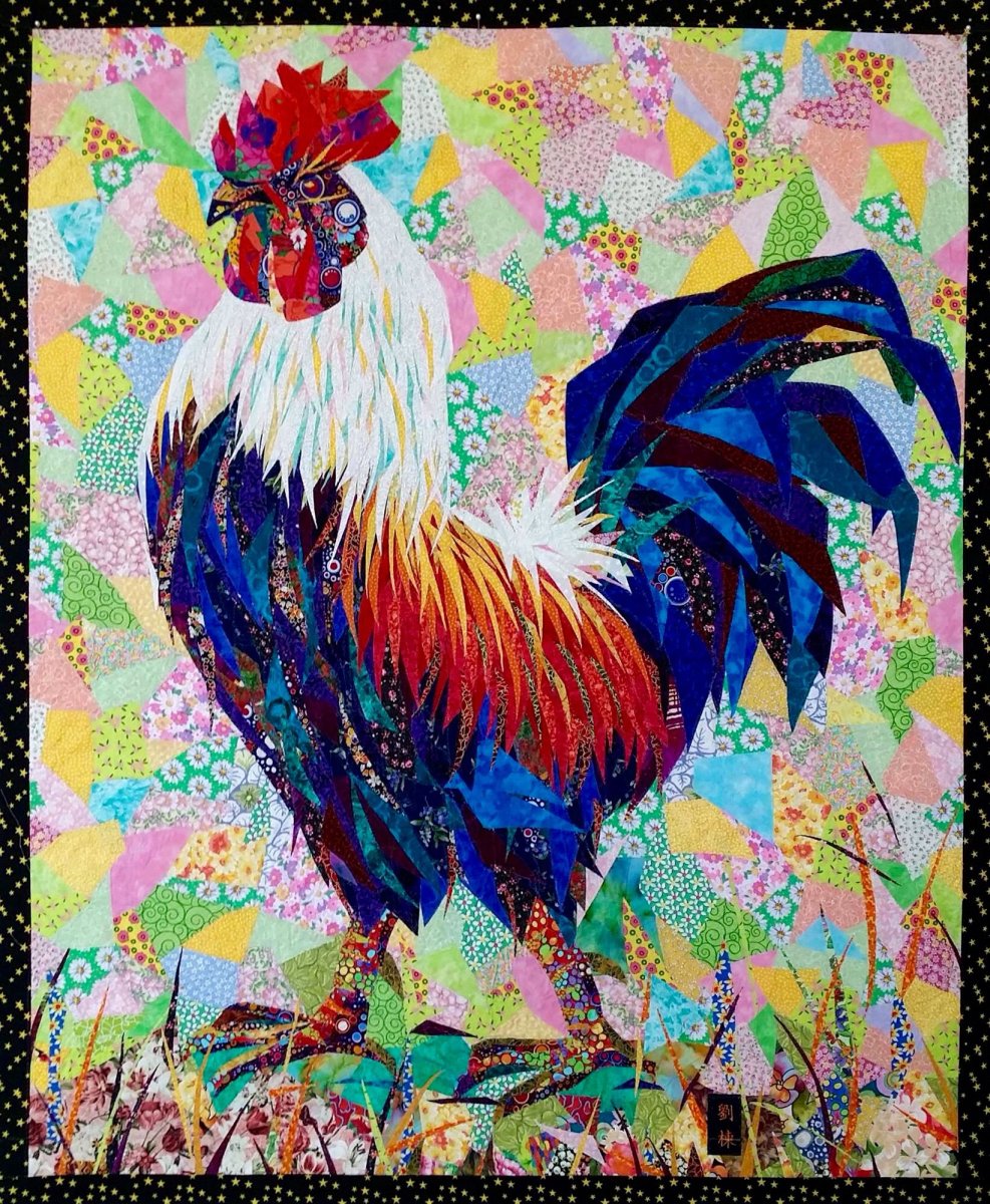 Петух из лоскутков
