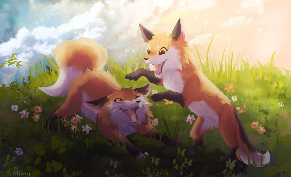 Арт с лисами