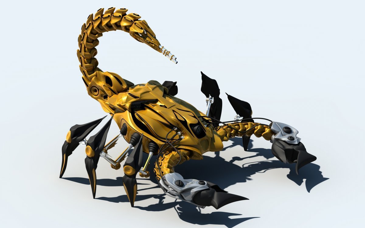 3d Скорпион на прозрачном фоне