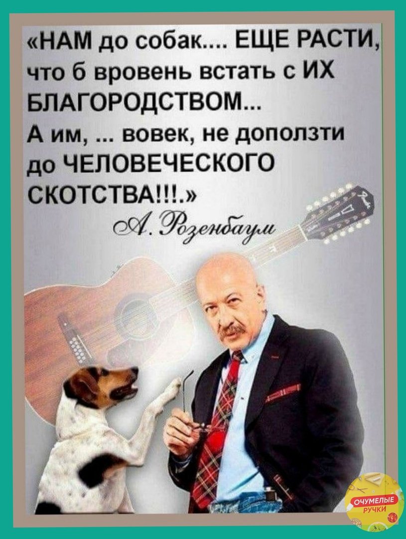 Розенбаум о собаках и людях