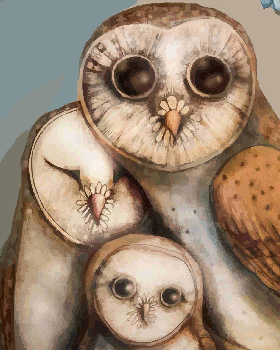 Мультяшная Сова в очках