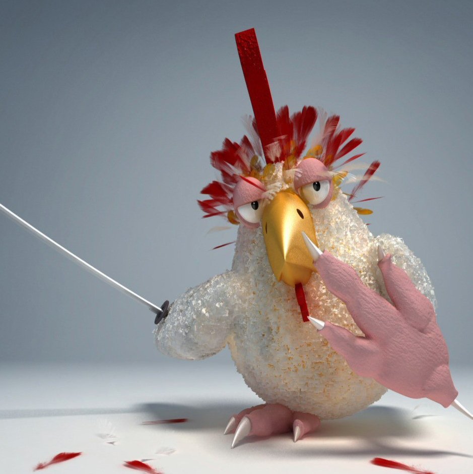 Смешная курица