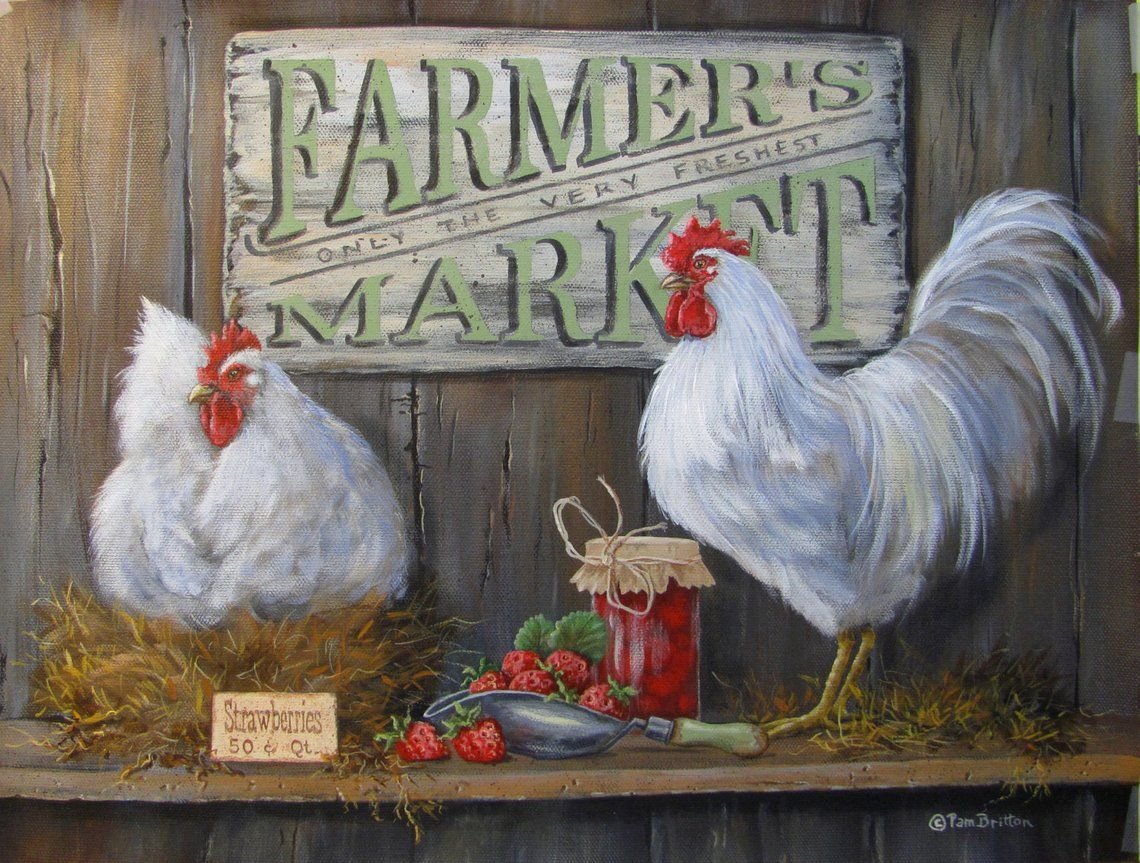 Курица живопись