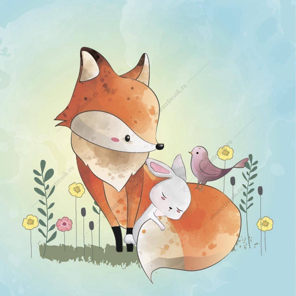 Милые лисички рисунки