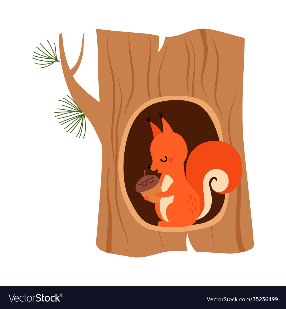 Как нарисовать собаку в дупле