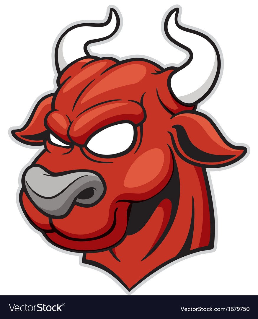Голова быка красная