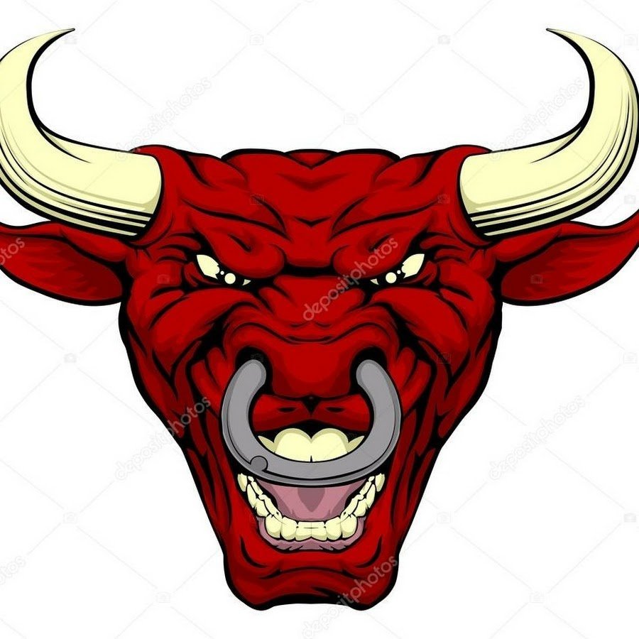Морда злого быка