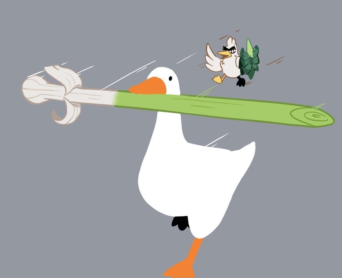 Гусь с ножом