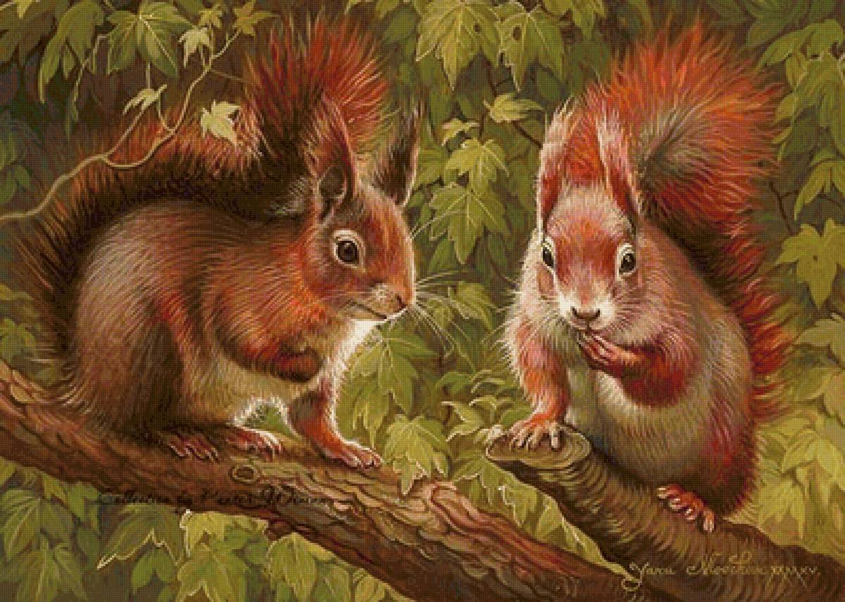 Мовчан художница Яна животные белки