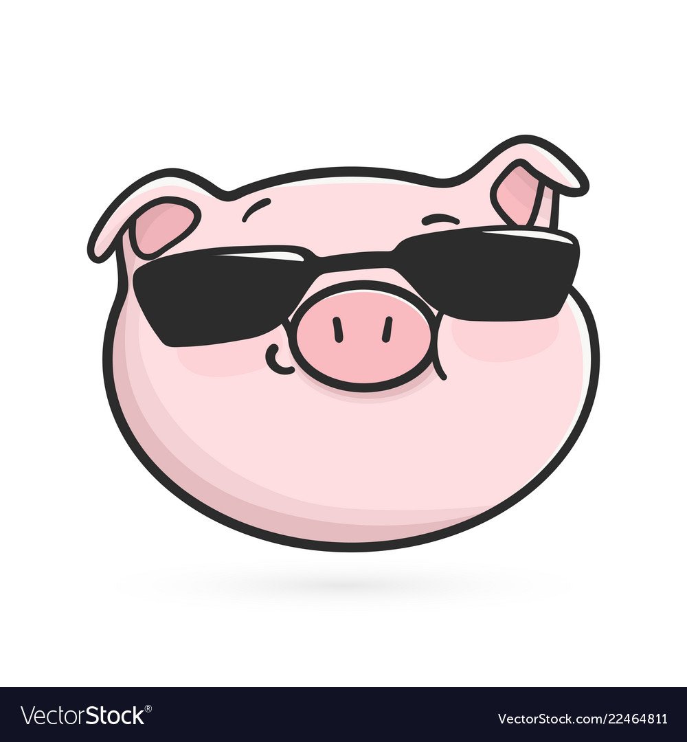 Свинка в черных очках