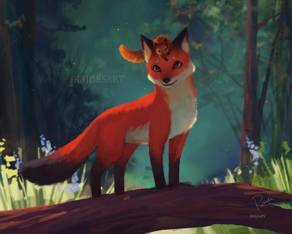 Белочка и Лисичка