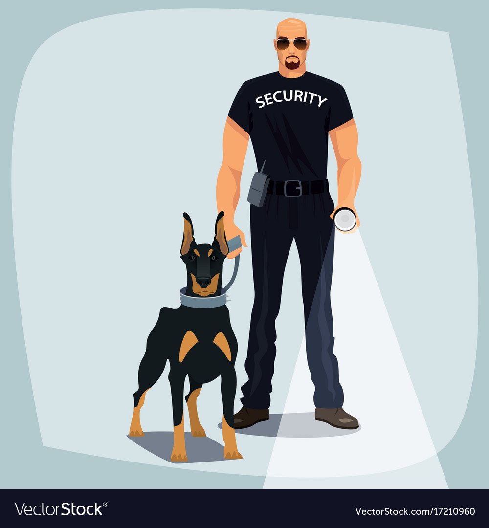 Собака охранник рисунок