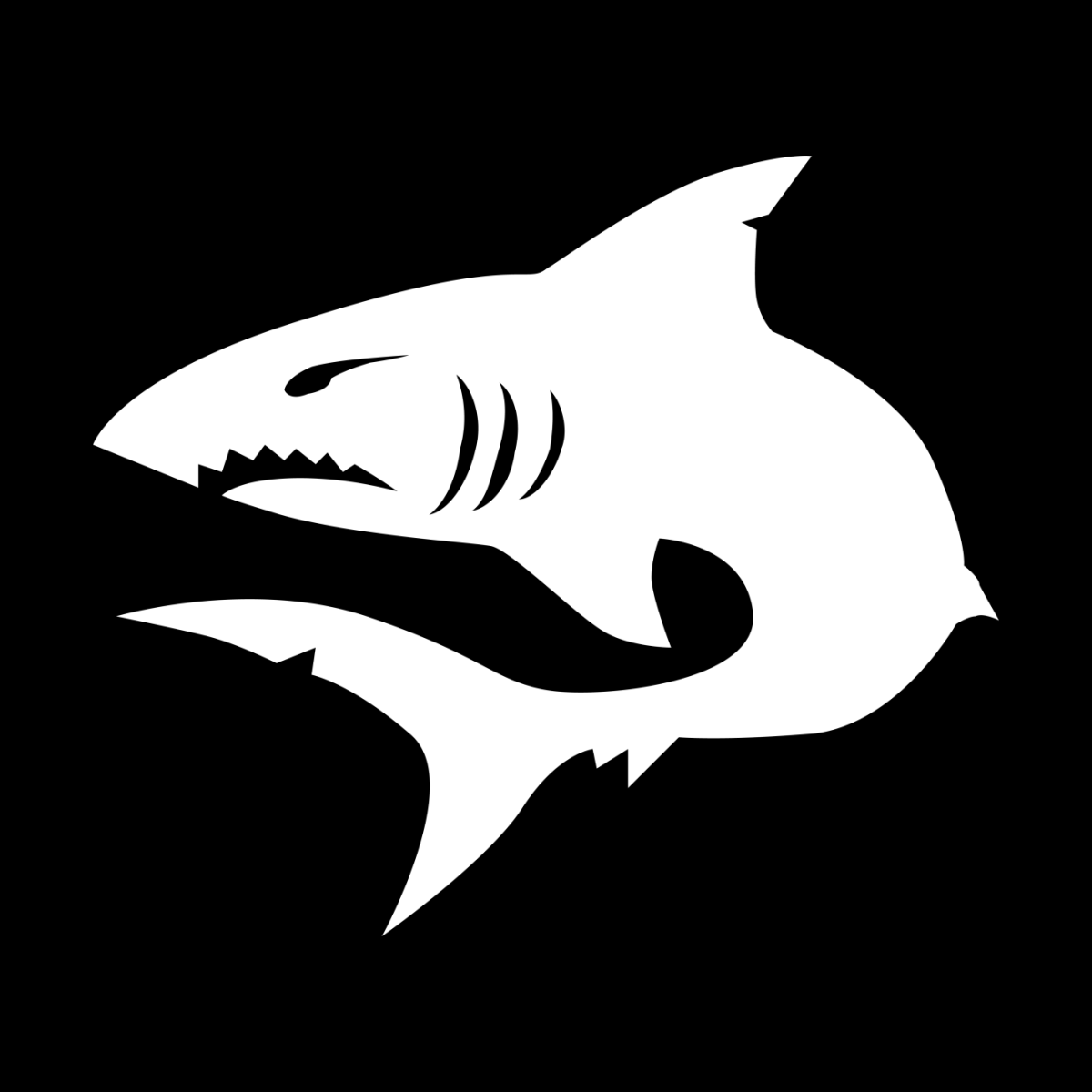 Акула черно белая