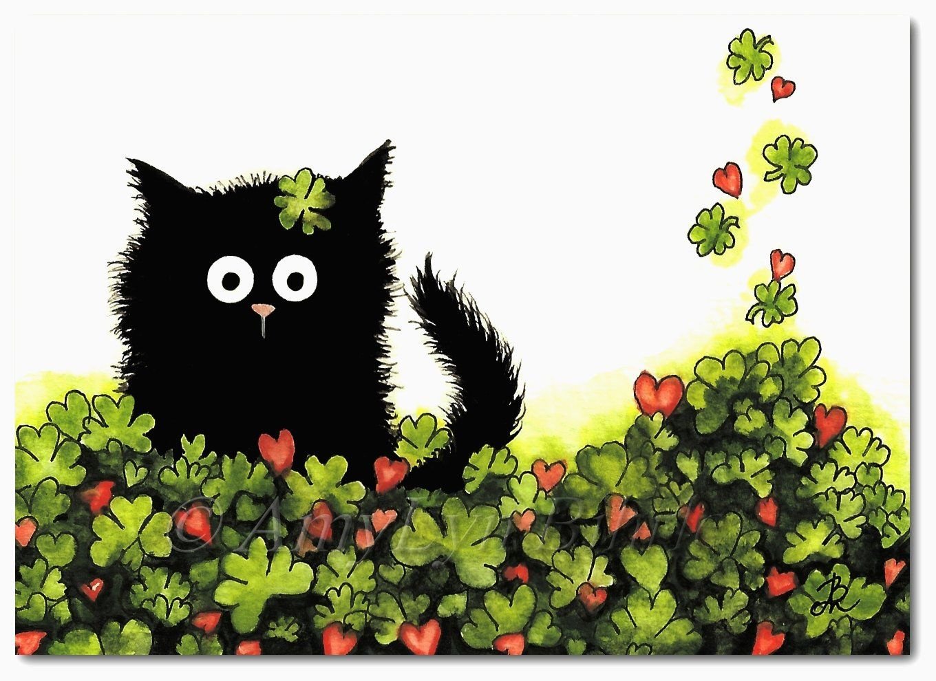 Сказочный черный кот. Кот и Клевер. Черный кот мультяшный. Черные коты рисунки. Котик с клевером.