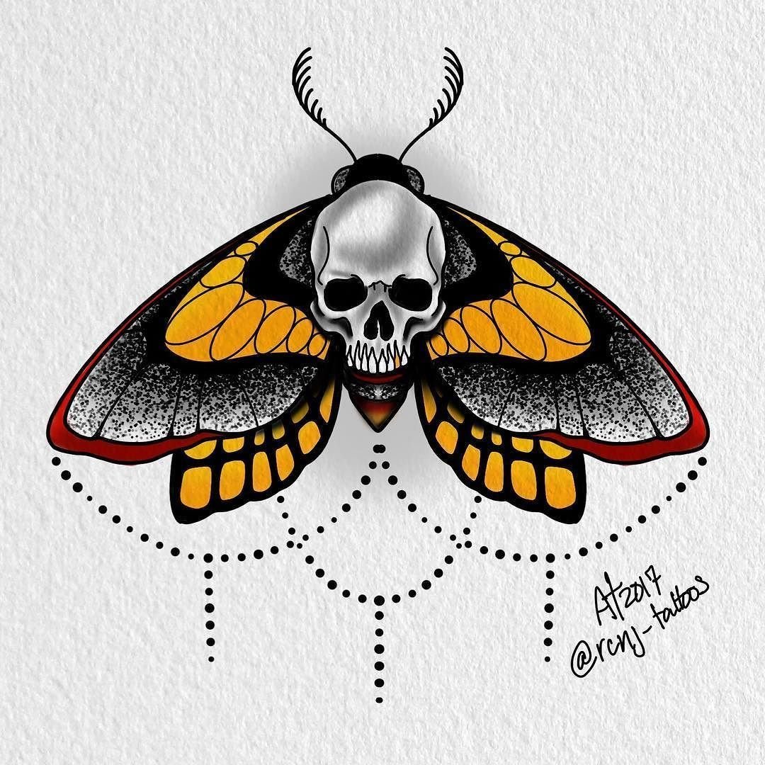 Бражник мёртвая голова тату