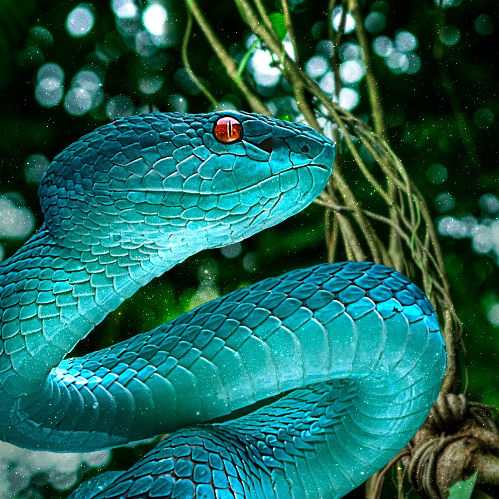 Змея Тайпан голубая Мэдди