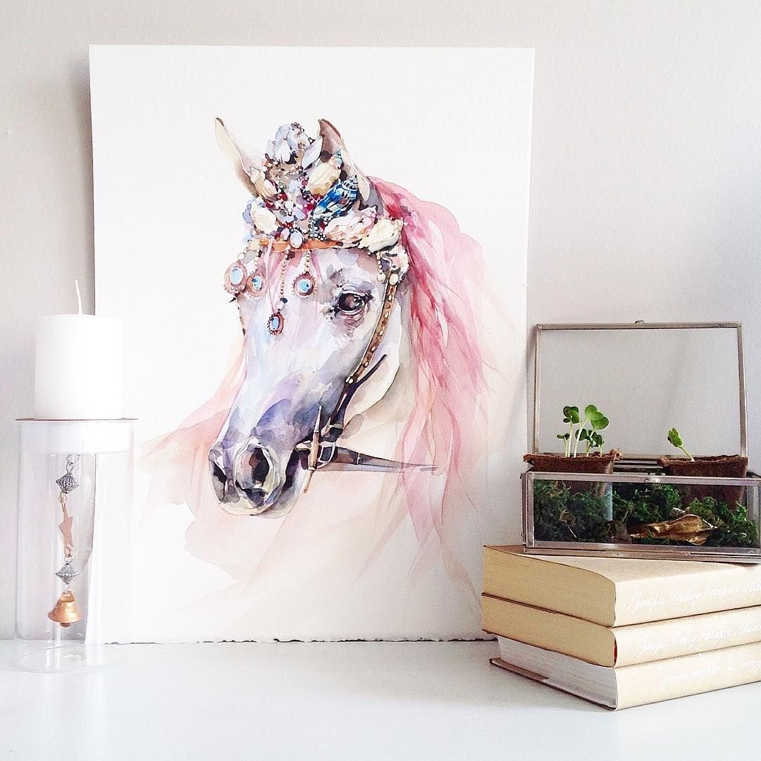 Единорог скетч маркерами