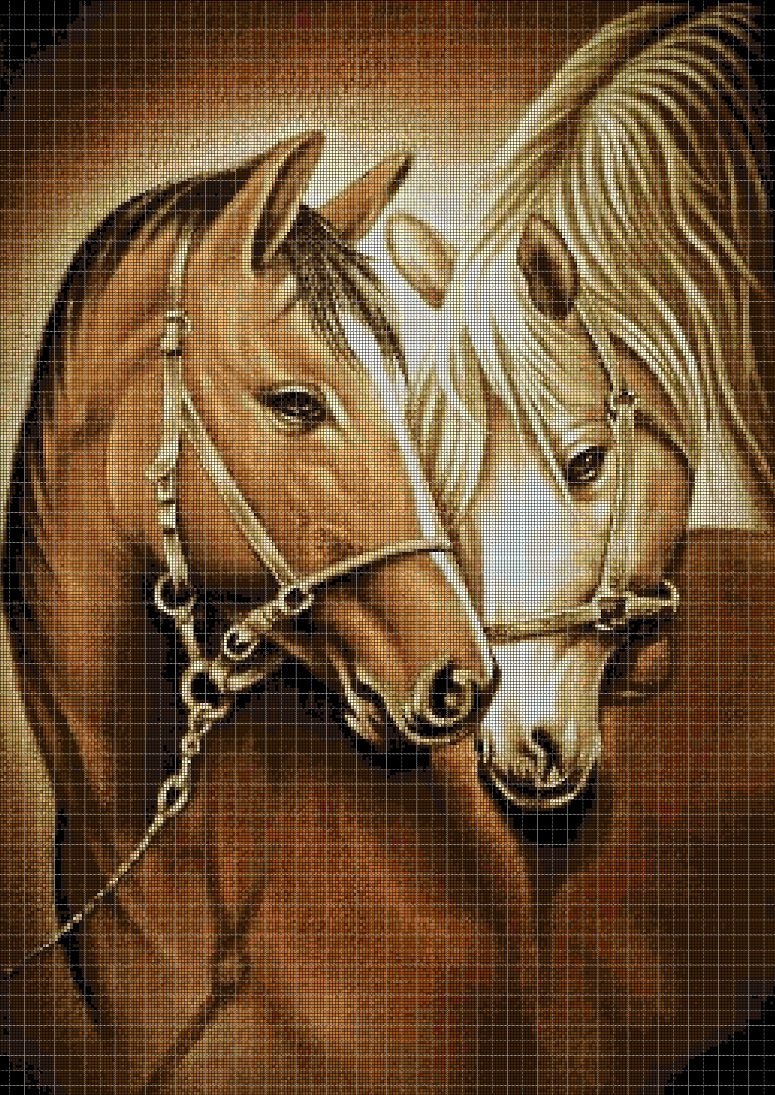 Влюбленная пара на лошадях