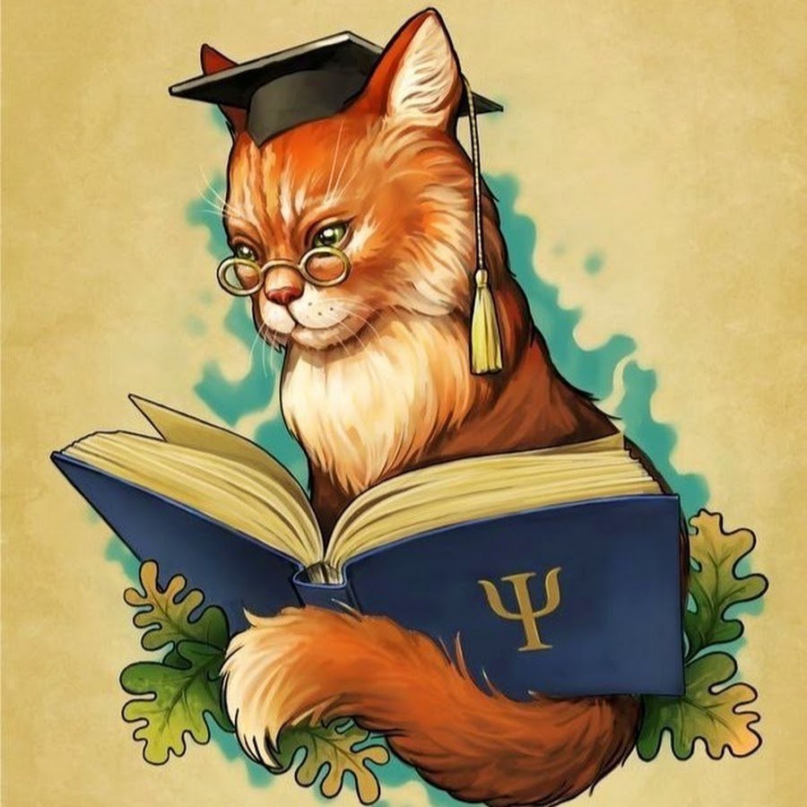 Кот с книжкой