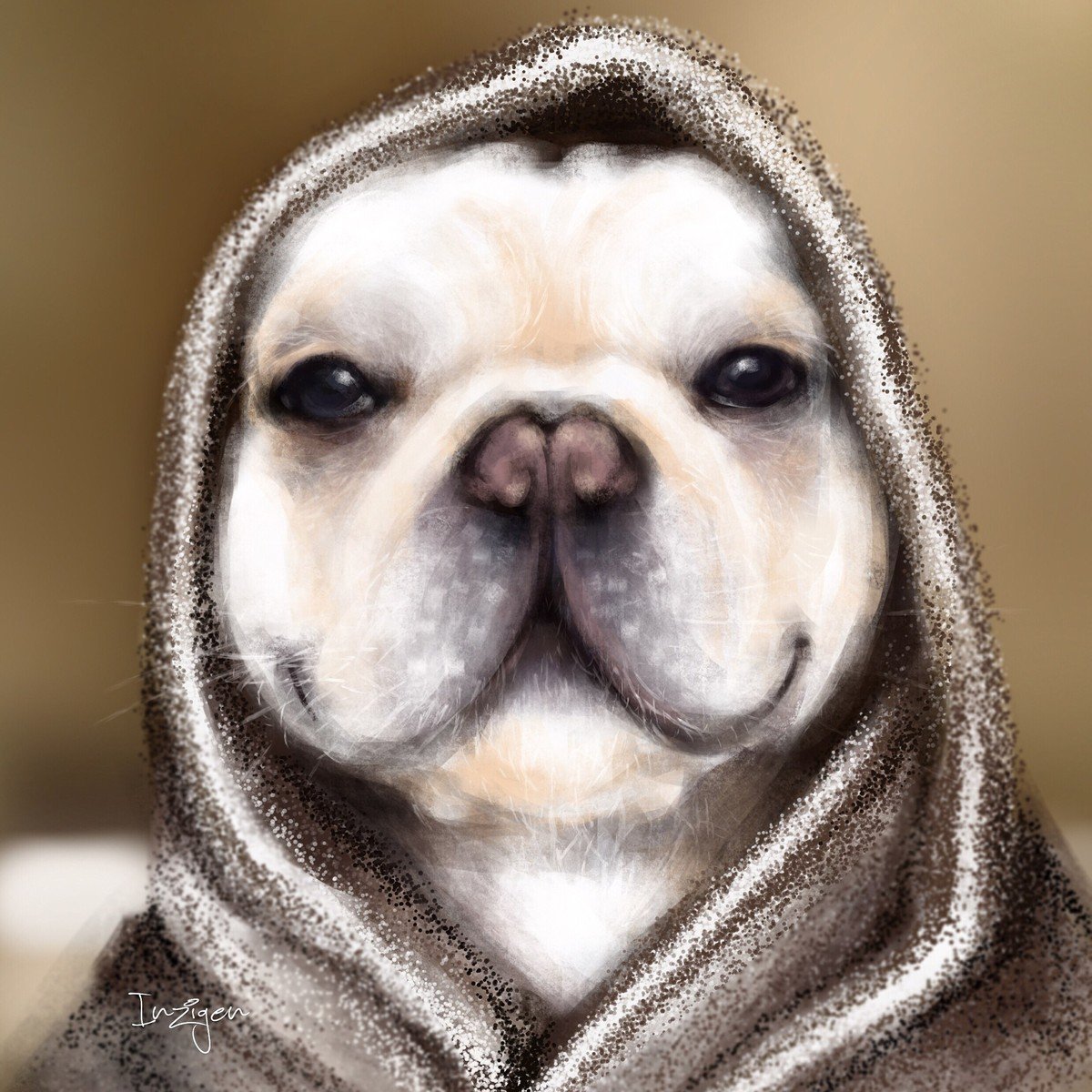 Пес в капюшоне