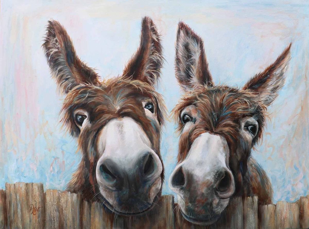 Ослик красками