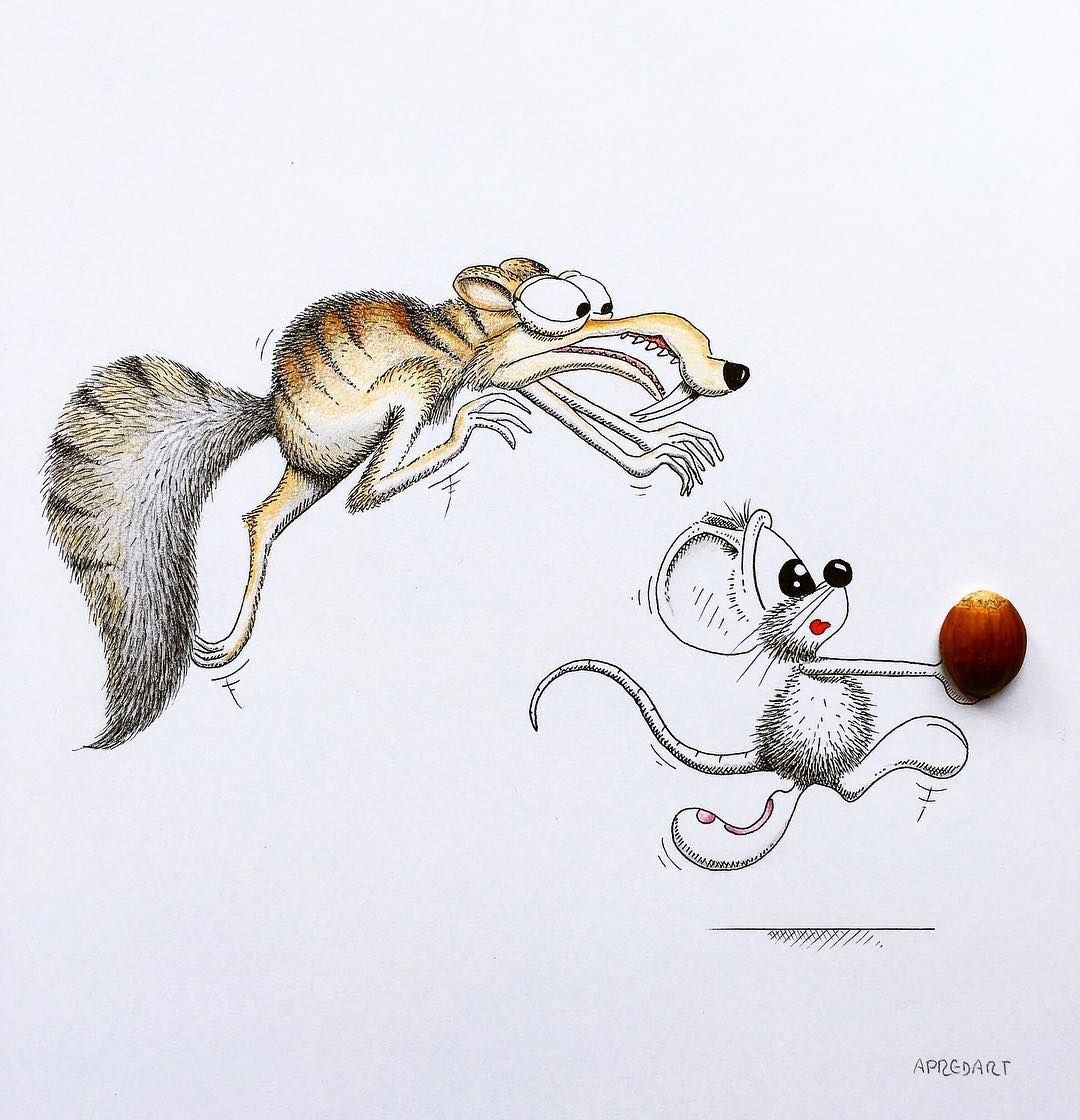 Мышь сосиска