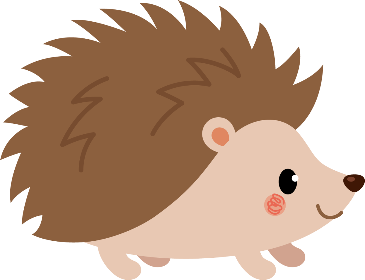 Трафарет ежика без иголок